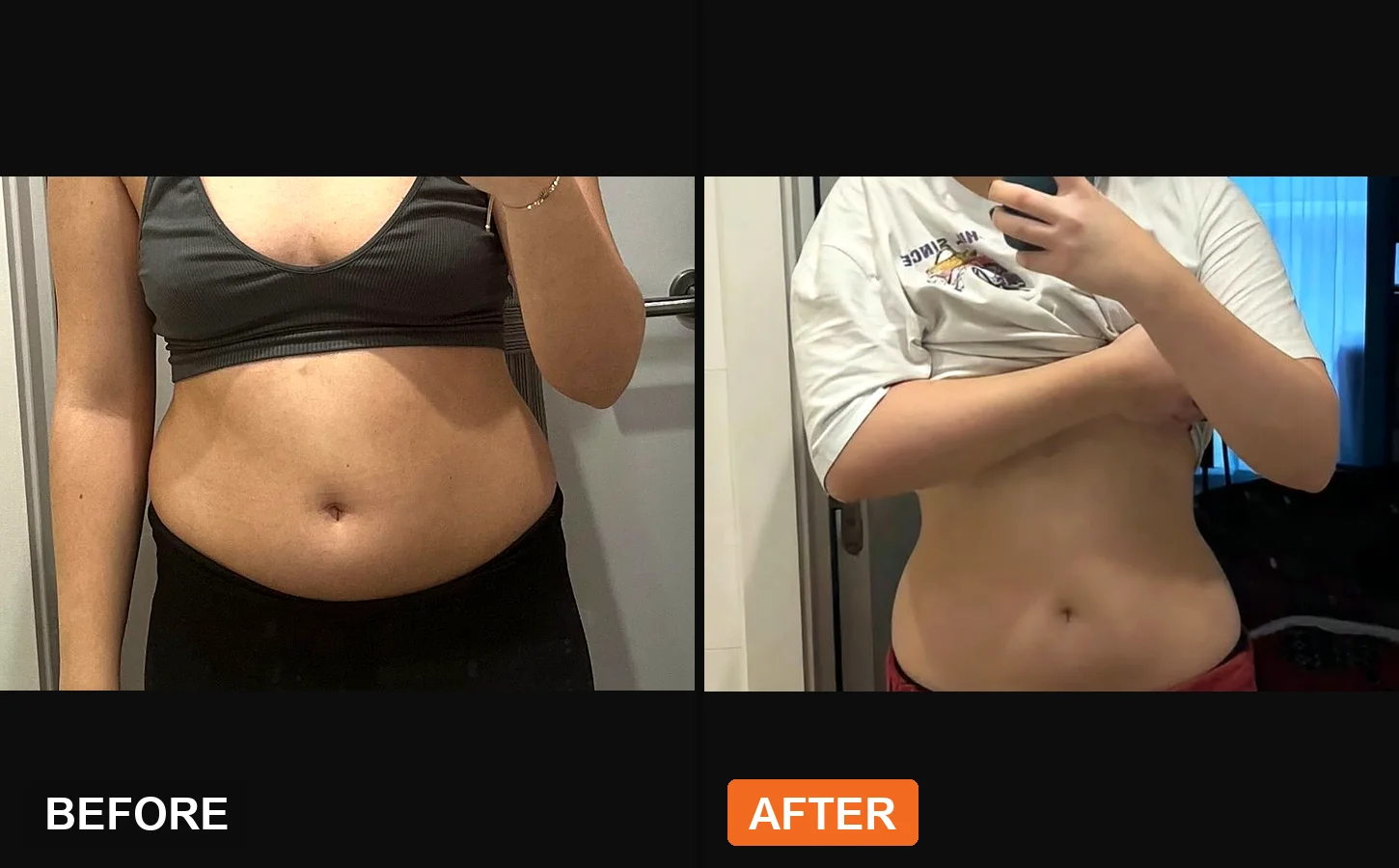 Client before and after: Client D · front